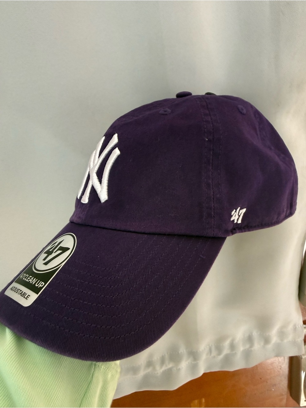 '47 Purple New York Yankees Adjustable Cap with White NY Logo - Picture 2 of 3
